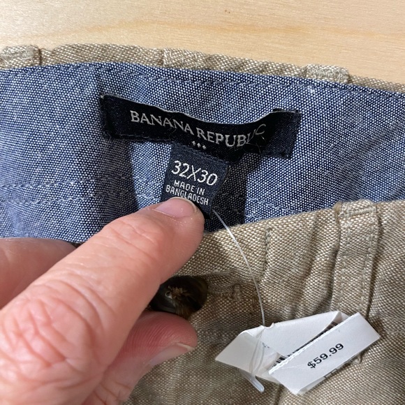 Banana Republic Linen/Cotton Blend Pants 32 x 30 (FK) - Picture 8 of 14